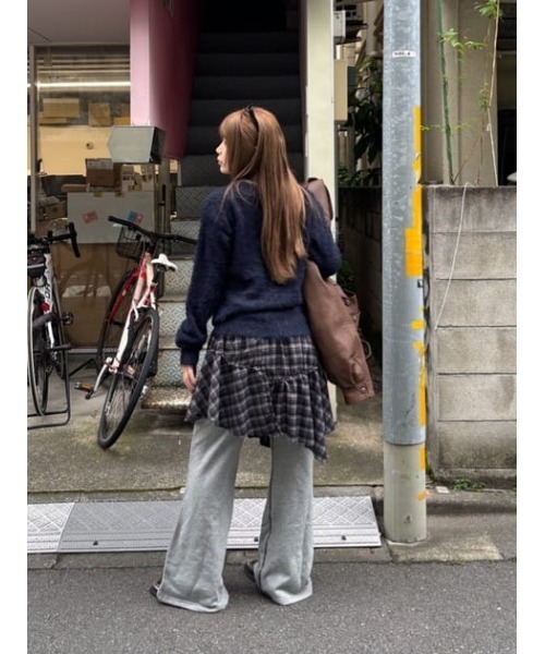 LAGUA GEM（ラグアジェム）の「STITCH ZIP SWEAT パンツ（スウェットパンツ・レディース・杢グレー/チャコールグレー/ライトカーキ・MEDIUM/SMALL）」の17枚目の写真