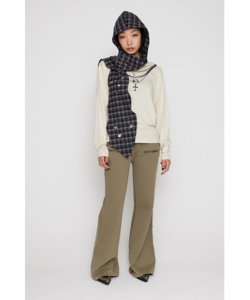 LAGUA GEM（ラグアジェム）の「STITCH ZIP SWEAT パンツ（スウェットパンツ・レディース・杢グレー/チャコールグレー/ライトカーキ・MEDIUM/SMALL）」の19枚目の写真