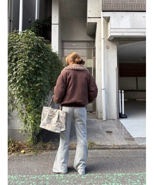 LAGUA GEM（ラグアジェム）の「STITCH ZIP SWEAT パンツ（スウェットパンツ・レディース・杢グレー/チャコールグレー/ライトカーキ・MEDIUM/SMALL）」の7枚目の写真