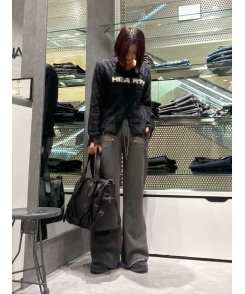 LAGUA GEM（ラグアジェム）の「STITCH ZIP SWEAT パンツ（スウェットパンツ・レディース・杢グレー/チャコールグレー/ライトカーキ・MEDIUM/SMALL）」の5枚目の写真