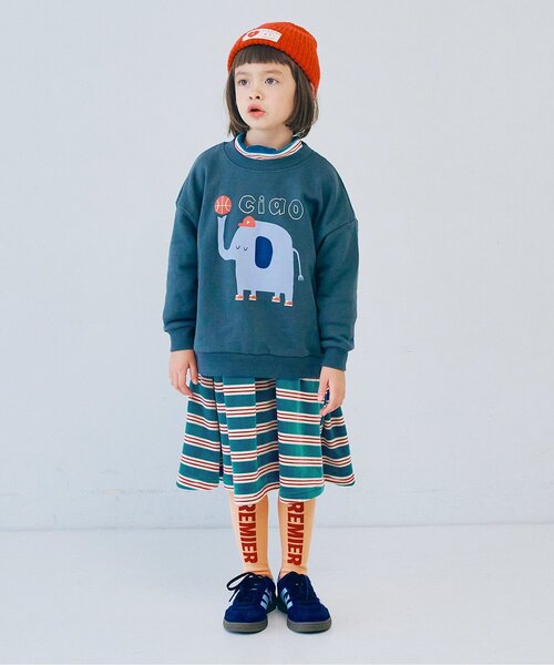 p.premier(ピードットプルミエ)の「【ジュニア対応】ベロアタッチのメルティ起毛フリースぬくぬくワンピース(ワンピース・キッズ・グリーン/レッド/ブラウン/その他2/ネイビー/イエロー・110/120/130/140/80/90/100)」の9枚目の写真