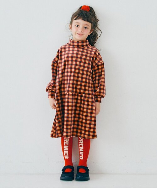 p.premier(ピードットプルミエ)の「【ジュニア対応】ベロアタッチのメルティ起毛フリースぬくぬくワンピース(ワンピース・キッズ・グリーン/レッド/ブラウン/その他2/ネイビー/イエロー・110/120/130/140/80/90/100)」の10枚目の写真