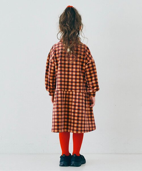 p.premier(ピードットプルミエ)の「【ジュニア対応】ベロアタッチのメルティ起毛フリースぬくぬくワンピース(ワンピース・キッズ・グリーン/レッド/ブラウン/その他2/ネイビー/イエロー・110/120/130/140/80/90/100)」の11枚目の写真