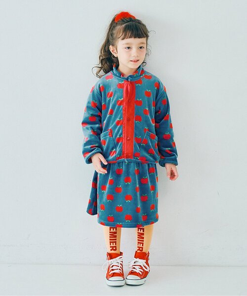 p.premier(ピードットプルミエ)の「【ジュニア対応】ベロアタッチのメルティ起毛フリースぬくぬくワンピース(ワンピース・キッズ・グリーン/レッド/ブラウン/その他2/ネイビー/イエロー・110/120/130/140/80/90/100)」の15枚目の写真