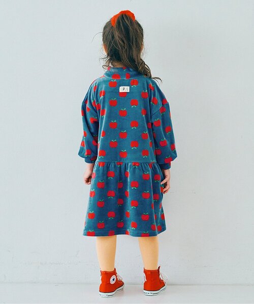 p.premier(ピードットプルミエ)の「【ジュニア対応】ベロアタッチのメルティ起毛フリースぬくぬくワンピース(ワンピース・キッズ・グリーン/レッド/ブラウン/その他2/ネイビー/イエロー・110/120/130/140/80/90/100)」の16枚目の写真