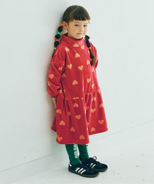 p.premier(ピードットプルミエ)の「【ジュニア対応】ベロアタッチのメルティ起毛フリースぬくぬくワンピース(ワンピース・キッズ・グリーン/レッド/ブラウン/その他2/ネイビー/イエロー・110/120/130/140/80/90/100)」の19枚目の写真