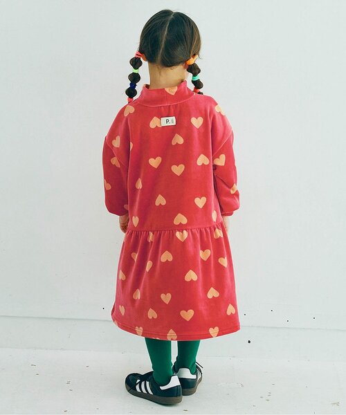 p.premier(ピードットプルミエ)の「【ジュニア対応】ベロアタッチのメルティ起毛フリースぬくぬくワンピース(ワンピース・キッズ・グリーン/レッド/ブラウン/その他2/ネイビー/イエロー・110/120/130/140/80/90/100)」の20枚目の写真