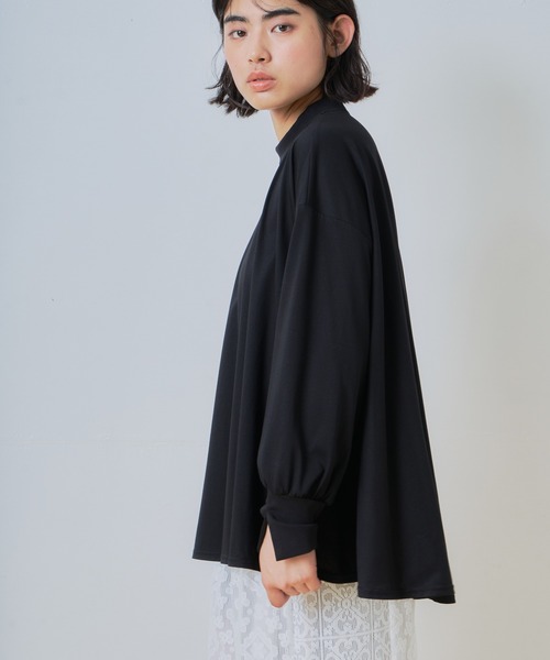 WHYTO.(ホワイト)の「「WHYTO. / ホワイト」AラインフレアTシャツ(Tシャツ/カットソー・レディース・パープル/ブラック/オフホワイト・38/36)」の14枚目の写真