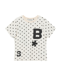 BAUF（バウフ）の「B logo スリムフィットTシャツ [ドットアイボリー]（Tシャツ/カットソー）」