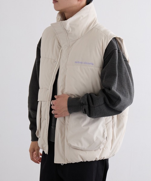 mihns closet(ミンズクローゼット)の「【mihns closet】mc 中綿ユーティリティベスト(ダウンベスト・メンズ・オフホワイト/スモーキーグリーン系/ブラック系その他2/ブラック系1・M/L/LL)」の21枚目の写真