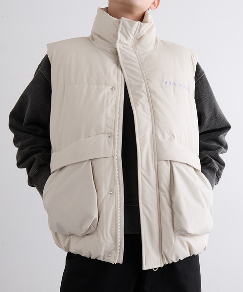 mihns closet(ミンズクローゼット)の「【mihns closet】mc 中綿ユーティリティベスト(ダウンベスト・メンズ・オフホワイト/スモーキーグリーン系/ブラック系その他2/ブラック系1・M/L/LL)」の22枚目の写真