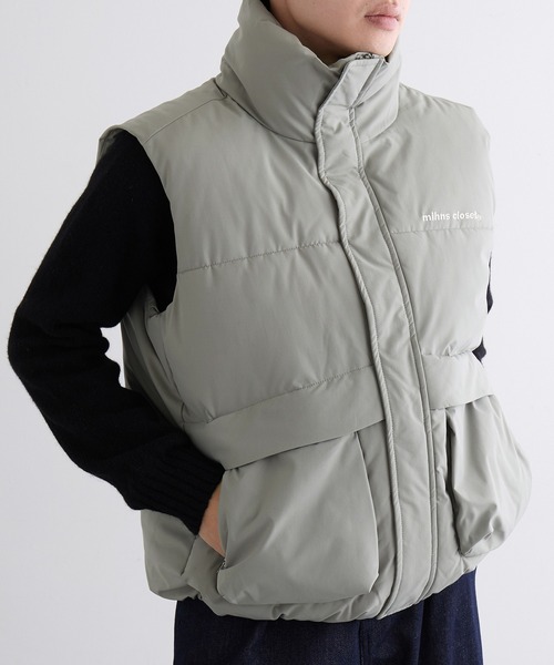mihns closet(ミンズクローゼット)の「【mihns closet】mc 中綿ユーティリティベスト(ダウンベスト・メンズ・オフホワイト/スモーキーグリーン系/ブラック系その他2/ブラック系1・M/L/LL)」の10枚目の写真