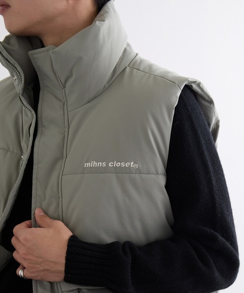 mihns closet(ミンズクローゼット)の「【mihns closet】mc 中綿ユーティリティベスト(ダウンベスト・メンズ・オフホワイト/スモーキーグリーン系/ブラック系その他2/ブラック系1・M/L/LL)」の7枚目の写真