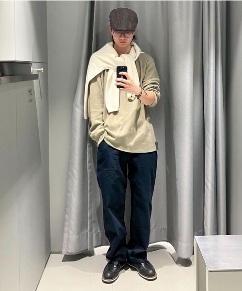 MUSINSA STANDARD（ムシンサスタンダード）の「ミニマルクルーネックニット[クリーム]（ニット/セーター・メンズ・その他・SMALL/MEDIUM/LARGE/X-LARGE/XX-LARGE）」の14枚目の写真