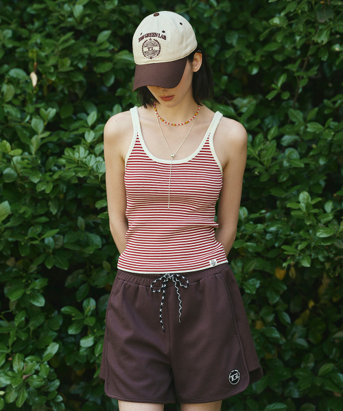 THE GREEN LAB（ザグリーンラボ）の「ストライプクロップニットスリーブレスナシトップ[レッド]（Tシャツ/カットソー・レディース・その他・FREE）」の7枚目の写真