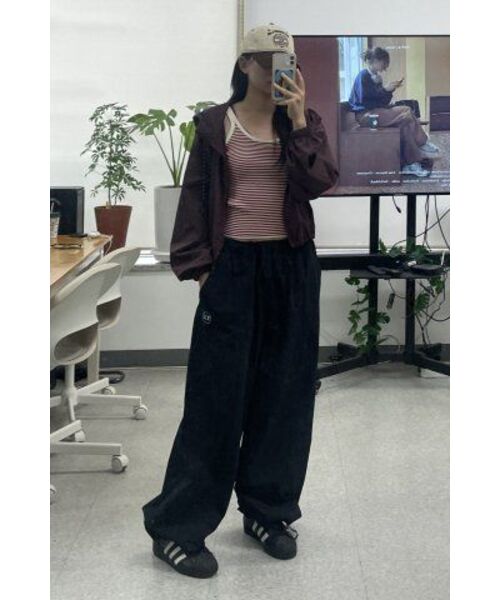 THE GREEN LAB（ザグリーンラボ）の「ストライプクロップニットスリーブレスナシトップ[レッド]（Tシャツ/カットソー・レディース・その他・FREE）」の19枚目の写真