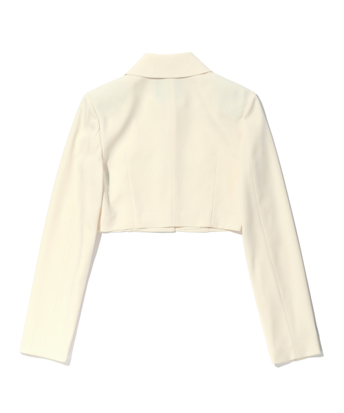 YOUHEE(ユヒ)の「CROP JACKET CREAM(テーラードジャケット・レディース・その他・SMALL/MEDIUM)」の3枚目の写真