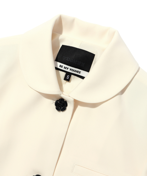 YOUHEE(ユヒ)の「CROP JACKET CREAM(テーラードジャケット・レディース・その他・SMALL/MEDIUM)」の5枚目の写真