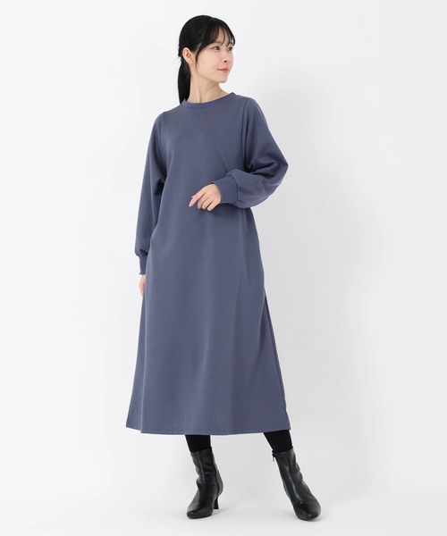 STRAWBERRY-FIELDS（ストロベリーフィールズ）の「マスタリージャージ_ジャージAラインワンピース（ワンピース・レディース・モカ/ブラック・2）」の3枚目の写真