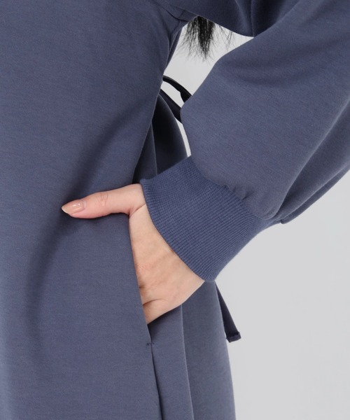 STRAWBERRY-FIELDS（ストロベリーフィールズ）の「マスタリージャージ_ジャージAラインワンピース（ワンピース・レディース・モカ/ブラック・2）」の10枚目の写真