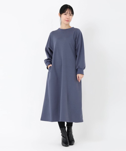 STRAWBERRY-FIELDS（ストロベリーフィールズ）の「マスタリージャージ_ジャージAラインワンピース（ワンピース・レディース・モカ/ブラック・2）」の12枚目の写真