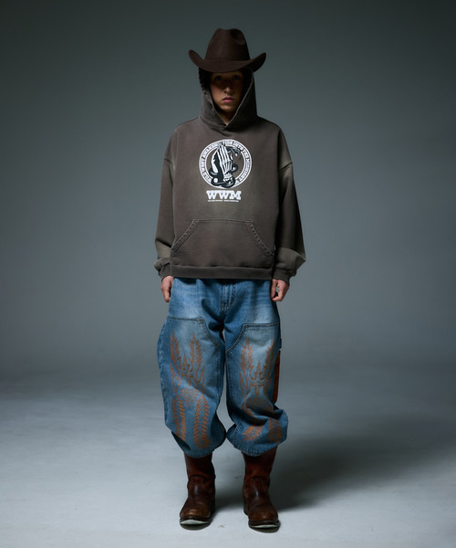 LIBERE(リベーレ)の「LIBERE リベーレ / HEBINORI HOODY ヴィンテージシーズンテーマグラフィックプリントフーディー パーカー / 255233-255234(パーカー・メンズ・ブラック/ブラウン・SMALL/MEDIUM/LARGE)」の12枚目の写真