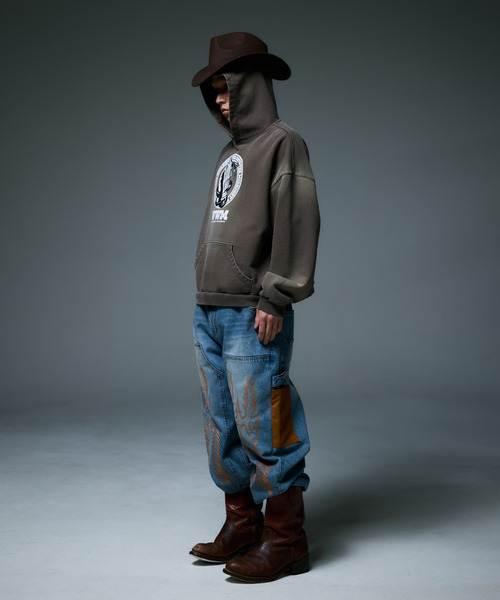 LIBERE(リベーレ)の「LIBERE リベーレ / HEBINORI HOODY ヴィンテージシーズンテーマグラフィックプリントフーディー パーカー / 255233-255234(パーカー・メンズ・ブラック/ブラウン・SMALL/MEDIUM/LARGE)」の13枚目の写真