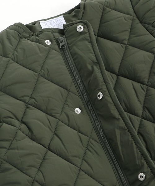 Ocean&Ground（オーシャン&グラウンド）の「Jr.ｷﾙﾄﾉｰｶﾗｰJKT（ナイロンジャケット・キッズ・オリーブ/ブラック/ベージュ・150/160）」の5枚目の写真