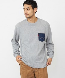 EDWIN（エドウィン）の「EDWIN エドウィン デニムポケット Tシャツ 長袖（Tシャツ/カットソー）」
