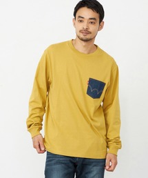 EDWIN（エドウィン）の「EDWIN エドウィン デニムポケット Tシャツ 長袖（Tシャツ/カットソー）」