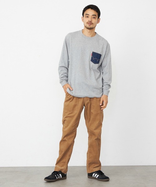 EDWIN(エドウィン)の「EDWIN エドウィン デニムポケット Tシャツ 長袖(Tシャツ/カットソー・メンズ・マスタード/ブラック/グレー/ホワイト・X-LARGE/MEDIUM/LARGE)」の12枚目の写真
