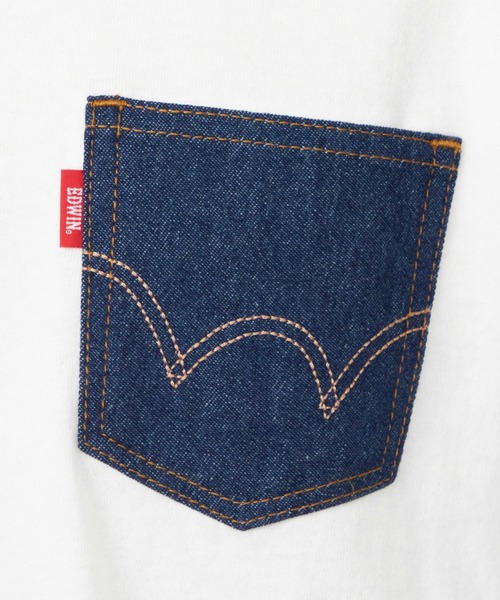 EDWIN(エドウィン)の「EDWIN エドウィン デニムポケット Tシャツ 長袖(Tシャツ/カットソー・メンズ・マスタード/ブラック/グレー/ホワイト・X-LARGE/MEDIUM/LARGE)」の17枚目の写真