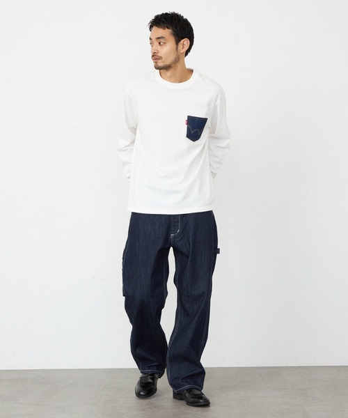 EDWIN(エドウィン)の「EDWIN エドウィン デニムポケット Tシャツ 長袖(Tシャツ/カットソー・メンズ・マスタード/ブラック/グレー/ホワイト・X-LARGE/MEDIUM/LARGE)」の20枚目の写真