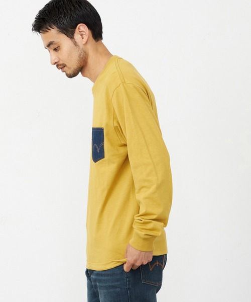 EDWIN(エドウィン)の「EDWIN エドウィン デニムポケット Tシャツ 長袖(Tシャツ/カットソー・メンズ・マスタード/ブラック/グレー/ホワイト・X-LARGE/MEDIUM/LARGE)」の22枚目の写真