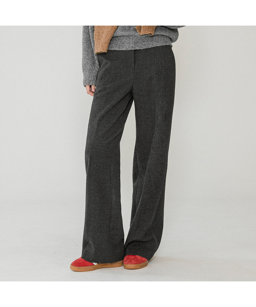 VANONE ATELIER(バノンアトリエ)の「P3267 エッセンシャルワイドスラックス_チャコール(スラックス・レディース・チャコール・SMALL/MEDIUM/LARGE)」の1枚目の写真