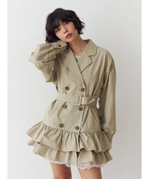 jouetie | ヘムフリルトレンチミニワンピース(ワンピース)