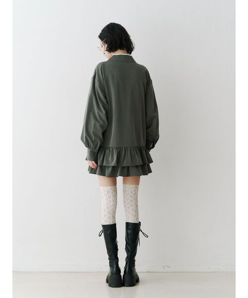 セール】ヘムフリルトレンチミニワンピース 春服 レンチコート