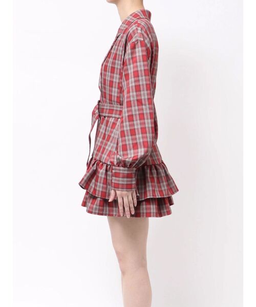 ヘムフリルトレンチミニワンピース 春服 レンチコート（ワンピース