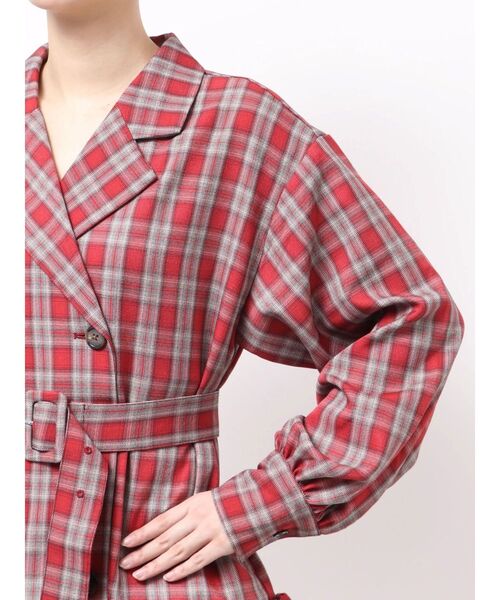 ヘムフリルトレンチミニワンピース 春服 レンチコート（ワンピース