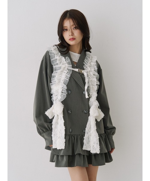 ヘムフリルトレンチミニワンピース（ワンピース）｜jouetie