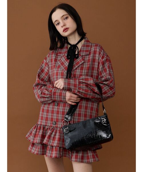 セール】ヘムフリルトレンチミニワンピース 春服 レンチコート
