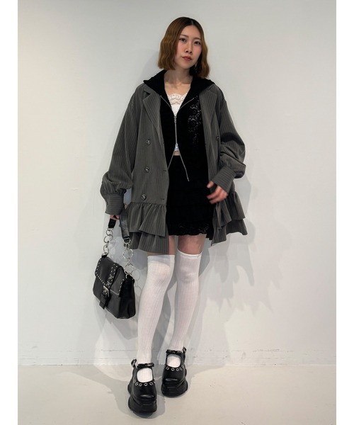 jouetie（ジュエティ）の「ヘムフリルトレンチミニワンピース 春服
