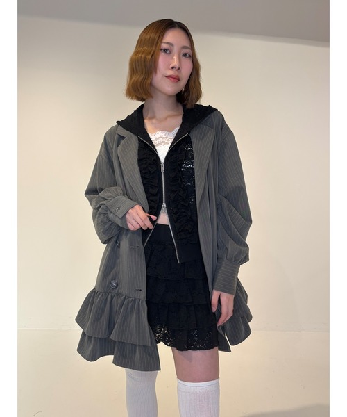 jouetie（ジュエティ）の「ヘムフリルトレンチミニワンピース 春服