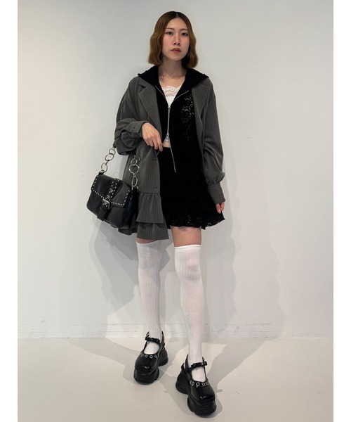 jouetie（ジュエティ）の「ヘムフリルトレンチミニワンピース 春服