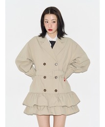 jouetie（ジュエティ）の「ヘムフリルトレンチミニワンピース 春服　レンチコート（ワンピース）」