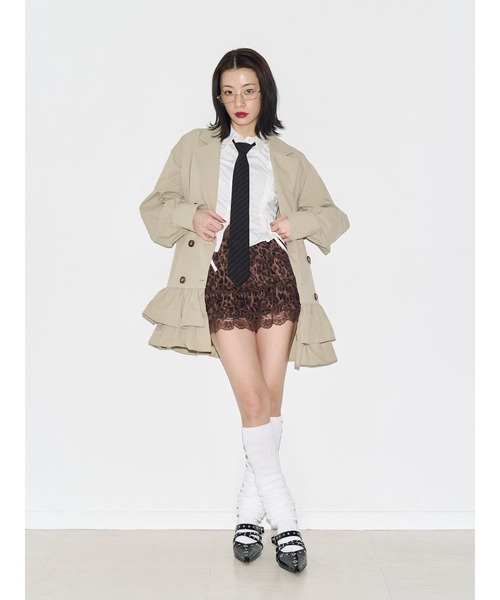 jouetie（ジュエティ）の「ヘムフリルトレンチミニワンピース 春服