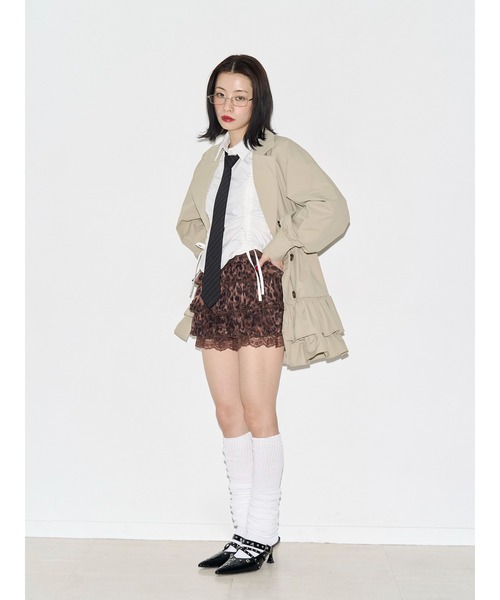 jouetie（ジュエティ）の「ヘムフリルトレンチミニワンピース 春服