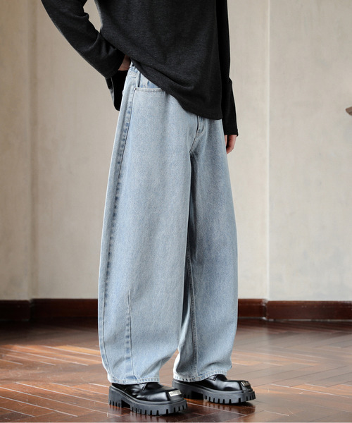 neos（ネオス）の「【neos】バルーンシルエット バレル ビンテージウォッシュ デニムパンツ（デニムパンツ・メンズ・ブルー/サックスブルー/インディゴブルー・MEDIUM/LARGE/X-LARGE/XX-LARGE）」の8枚目の写真