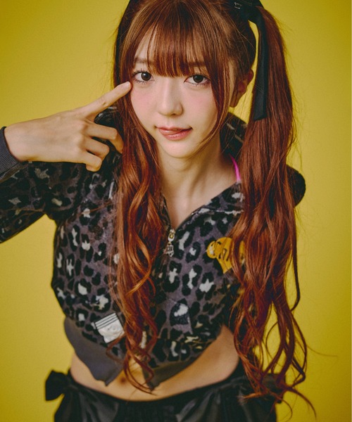 GALFY(ガルフィー)の「『GALFY/ガルフィー』フユGAL豹パーカー【Z】(パーカー・レディース・ブラック/ピンク/ベージュ・FREE)」の2枚目の写真