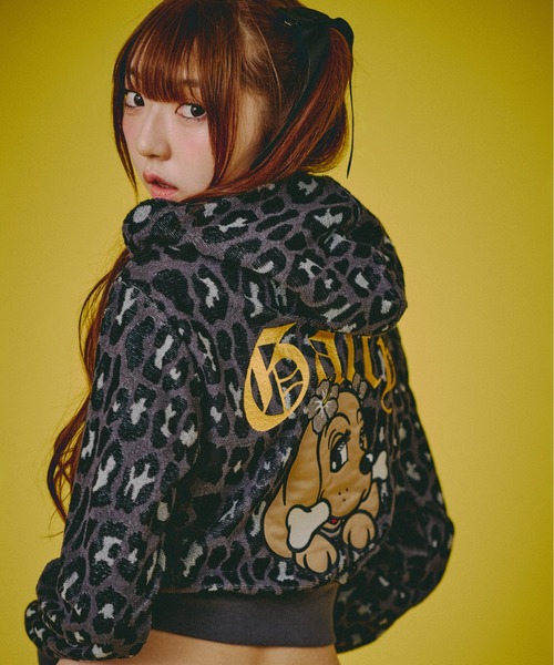 GALFY(ガルフィー)の「『GALFY/ガルフィー』フユGAL豹パーカー【Z】(パーカー・レディース・ブラック/ピンク/ベージュ・FREE)」の19枚目の写真